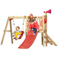Four Activities Wooden Outdoor Swing Set for Kids