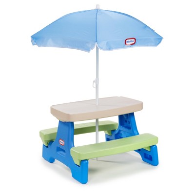 Kids Outdoor Table with Parasol for Play