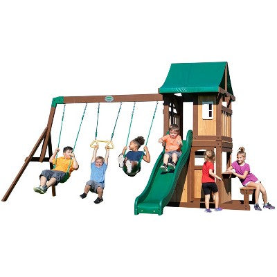 Classic Garden Playset with Swings and Slide