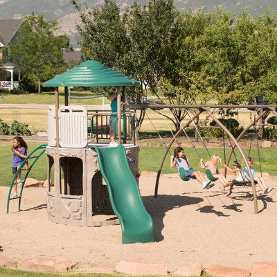 Adventure Tower with Net Swing and Slide Route