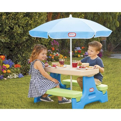 Kids Outdoor Table with Parasol for Play