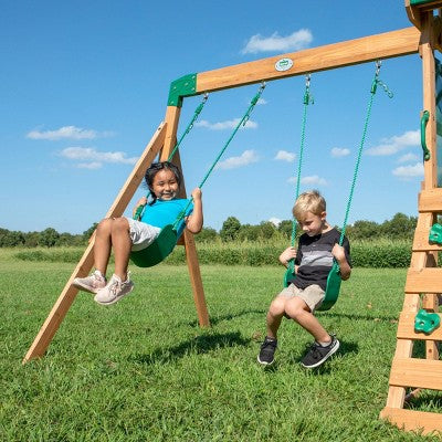 Spacious Garden Swing Park with Clubhouse and Ladders