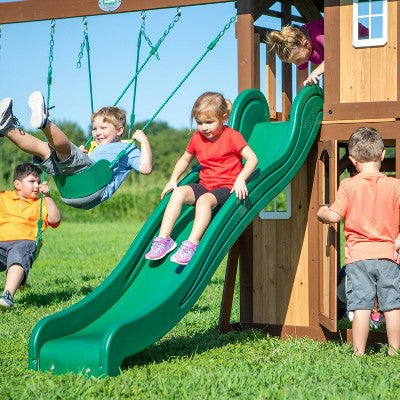 Classic Garden Playset with Swings and Slide