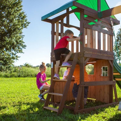 Classic Garden Playset with Swings and Slide